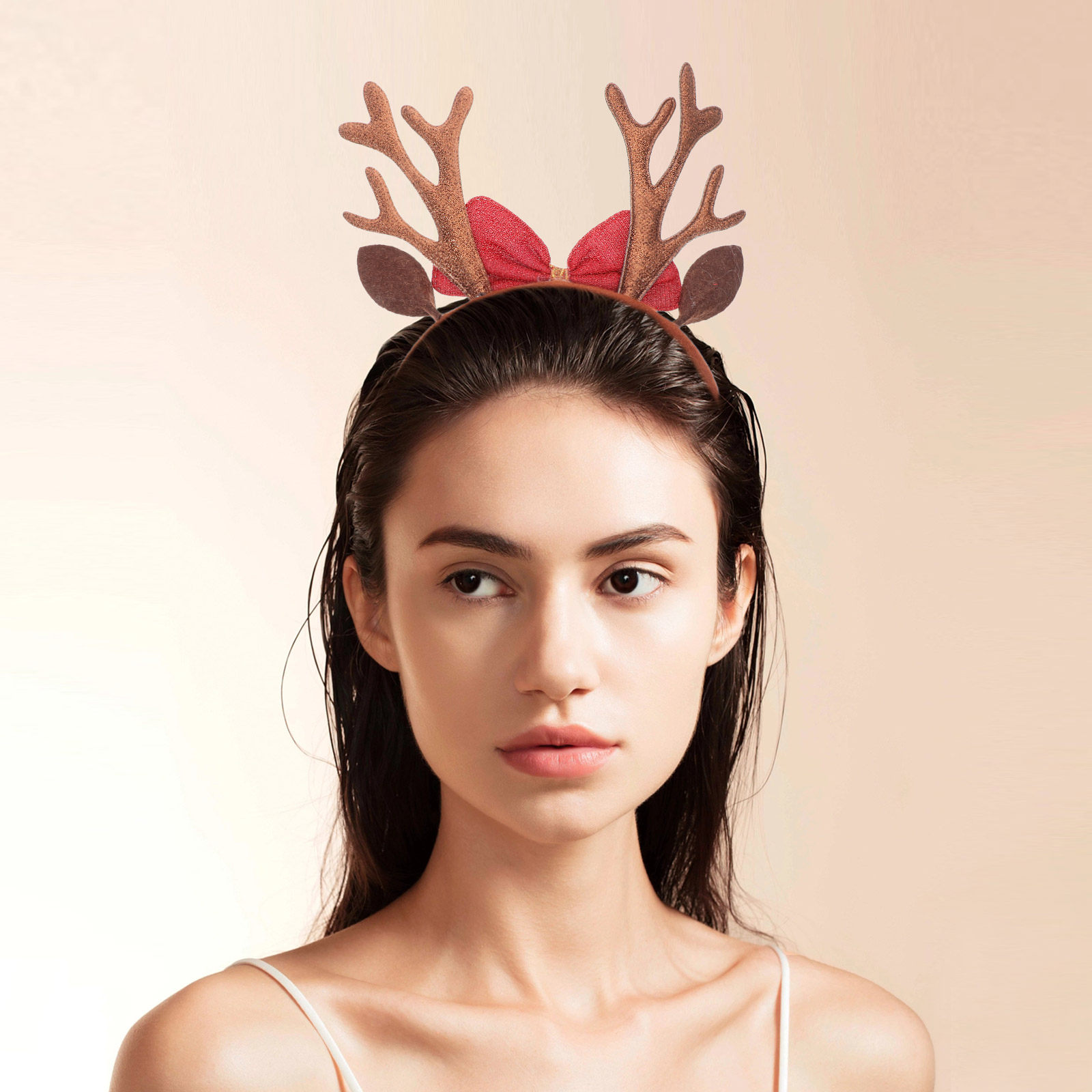 Reindeer Antlers Headband - Bando Tanduk Rusa Natal untuk Anak-anak,