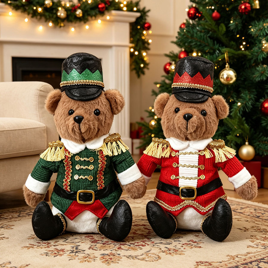 Nutcracker Figurine - Boneka Beruang Tentara Natal, Mainan Boneka