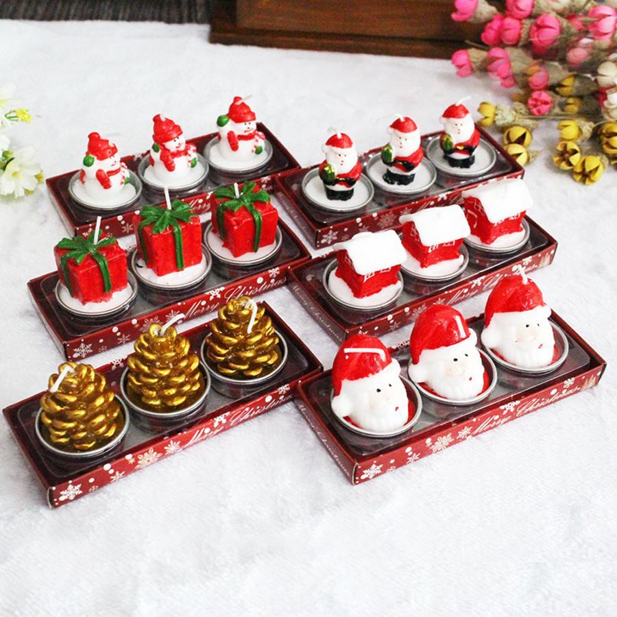 Holiday Candle Set - 3 Buah Set Lilin Dekoratif Natal,