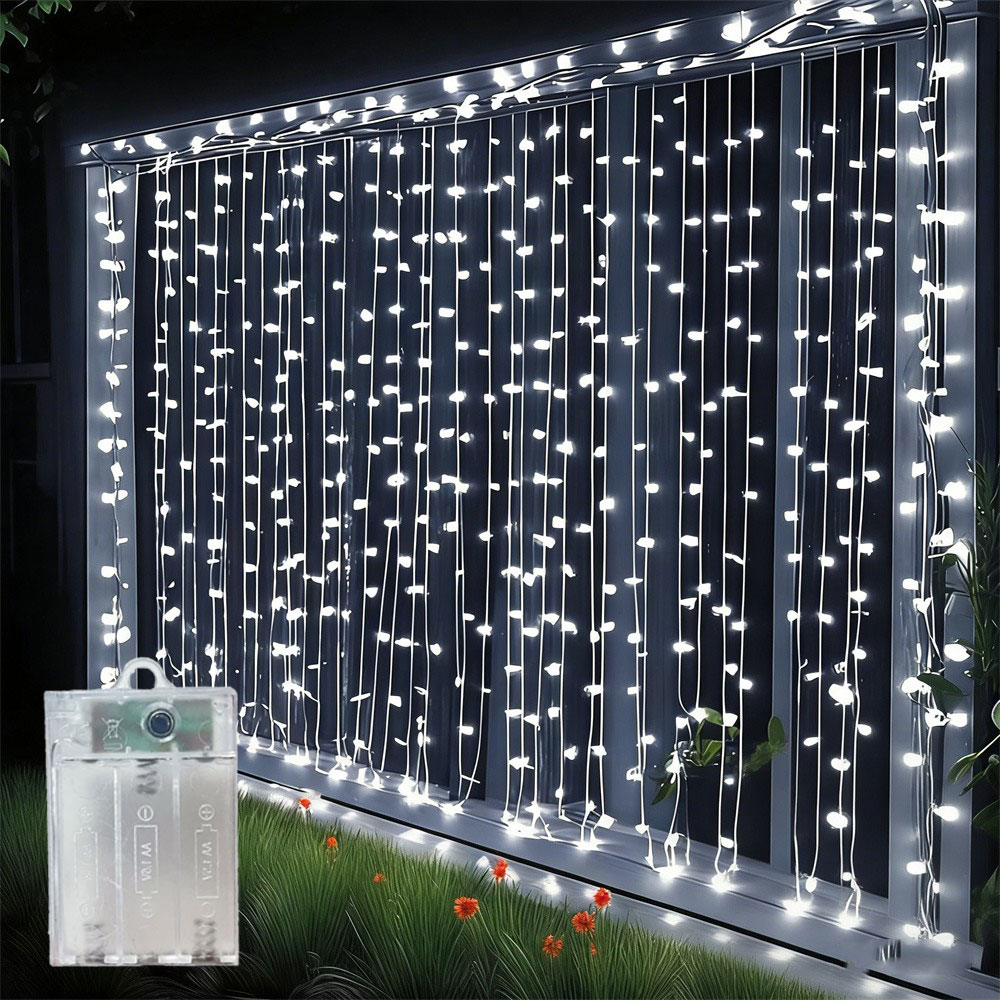 Led Fairy String Lights - Lampu Hias LED Bentuk Tirai dengan
