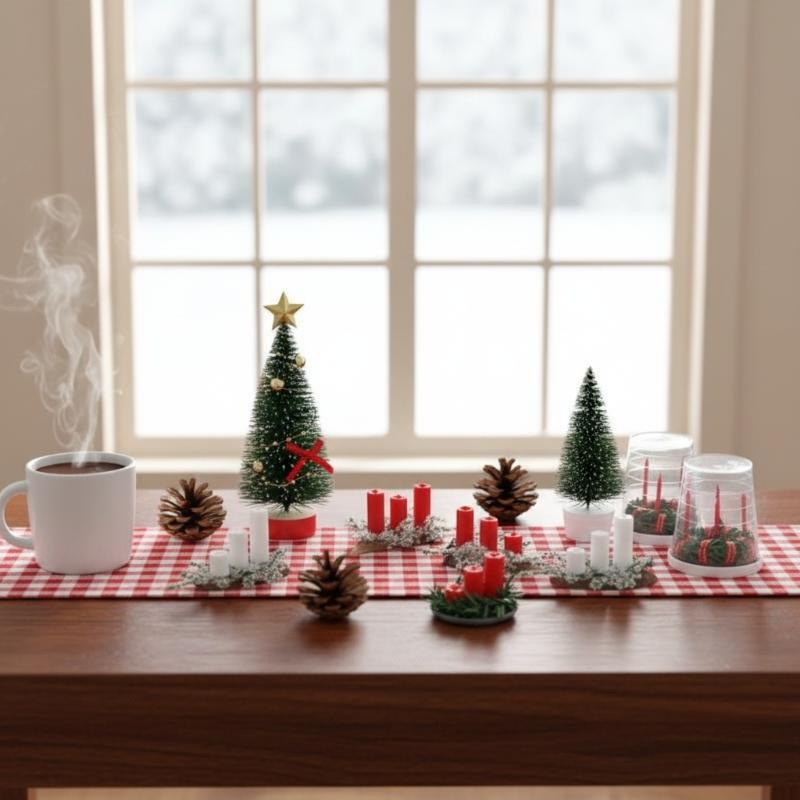 ! 1:12 Aksesori Dekorasi Rumah - Holiday Candle Set ulasan dan harga